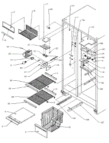 Freezer Shelf And Lighting parts for Kenmore Refrigerator 596.9500881 (5969500881, 596 9500881) from AppliancePartsPros.com