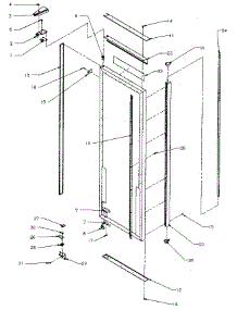 Refrigerator Door parts for Kenmore Refrigerator 596.9500881 (5969500881, 596 9500881) from AppliancePartsPros.com