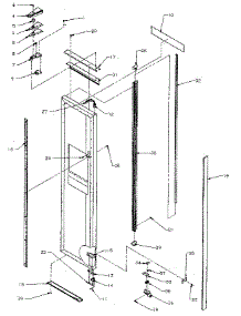 Freezer Door parts for Kenmore Refrigerator 596.9500881 (5969500881, 596 9500881) from AppliancePartsPros.com