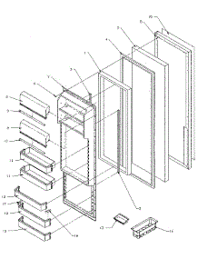 Refrigerator Door parts for Kenmore Refrigerator 596.9500881 (5969500881, 596 9500881) from AppliancePartsPros.com