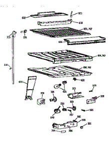 Compartment Separator parts for Kenmore Refrigerator 363.9638715 (3639638715, 363 9638715) from AppliancePartsPros.com