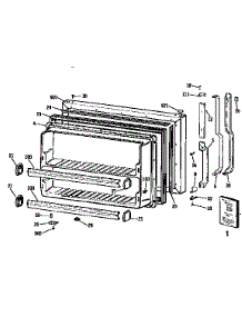Freezer Door parts for Kenmore Refrigerator 363.9638715 (3639638715, 363 9638715) from AppliancePartsPros.com