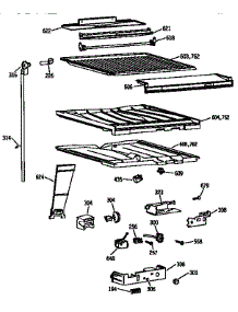 Compartment Separator Parts parts for Kenmore Refrigerator 363.9638716 (3639638716, 363 9638716) from AppliancePartsPros.com