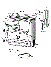 Fresh Food Door parts for Kenmore Refrigerator 363.9638783 (3639638783, 363 9638783) from AppliancePartsPros.com