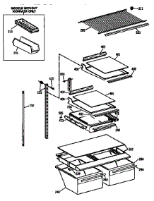 Shelf Parts parts for Kenmore Refrigerator 363.9638786 (3639638786, 363 9638786) from AppliancePartsPros.com