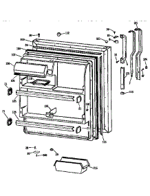 Fresh Food Door parts for Kenmore Refrigerator 363.9638787 (3639638787, 363 9638787) from AppliancePartsPros.com