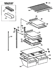 Shelf parts for Kenmore Refrigerator 363.9638789 (3639638789, 363 9638789) from AppliancePartsPros.com