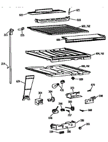 Compartment Separator Parts parts for Kenmore Refrigerator 363.9641723 (3639641723, 363 9641723) from AppliancePartsPros.com