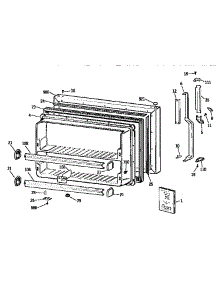 Freezer Door parts for Kenmore Refrigerator 363.9641724 (3639641724, 363 9641724) from AppliancePartsPros.com
