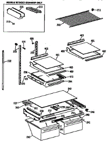 Shelf Parts parts for Kenmore Refrigerator 363.9642813 (3639642813, 363 9642813) from AppliancePartsPros.com