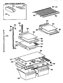 Shelf parts for Kenmore Refrigerator 363.9642814 (3639642814, 363 9642814) from AppliancePartsPros.com