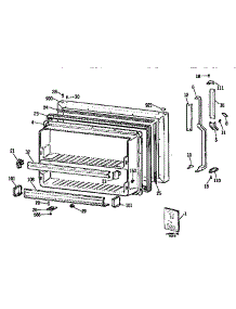 Freezer Door parts for Kenmore Refrigerator 363.9642884 (3639642884, 363 9642884) from AppliancePartsPros.com