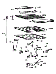 Compartment Separator parts for Kenmore Refrigerator 363.9642884 (3639642884, 363 9642884) from AppliancePartsPros.com