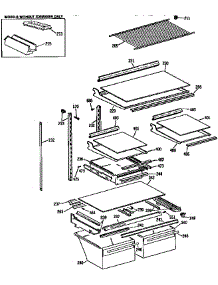 Shelf parts for Kenmore Refrigerator 363.9651510 (3639651510, 363 9651510) from AppliancePartsPros.com