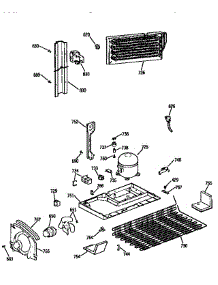 Unit parts for Kenmore Refrigerator 363.9651510 (3639651510, 363 9651510) from AppliancePartsPros.com