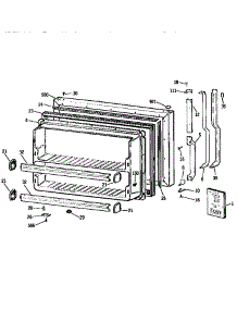 Freezer Door parts for Kenmore Refrigerator 363.9651510 (3639651510, 363 9651510) from AppliancePartsPros.com