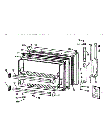 Freezer Door parts for Kenmore Refrigerator 363.9651511 (3639651511, 363 9651511) from AppliancePartsPros.com