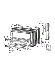 Freezer Door parts for Kenmore Refrigerator 363.9651514 (3639651514, 363 9651514) from AppliancePartsPros.com