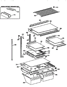 Shelf parts for Kenmore Refrigerator 363.9651582 (3639651582, 363 9651582) from AppliancePartsPros.com