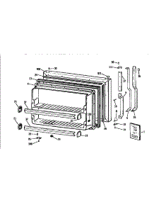 Freezer Door parts for Kenmore Refrigerator 363.9651582 (3639651582, 363 9651582) from AppliancePartsPros.com