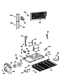 Unit parts for Kenmore Refrigerator 363.9651583 (3639651583, 363 9651583) from AppliancePartsPros.com