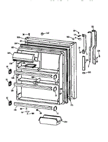 Fresh Food Door parts for Kenmore Refrigerator 363.9651584 (3639651584, 363 9651584) from AppliancePartsPros.com