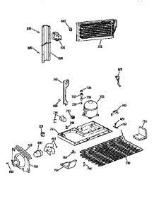Unit parts for Kenmore Refrigerator 363.9651612 (3639651612, 363 9651612) from AppliancePartsPros.com