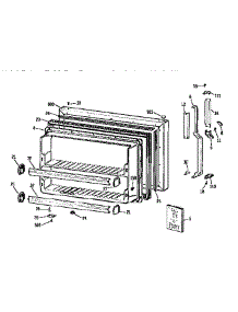 Freezer Door parts for Kenmore Refrigerator 363.9651613 (3639651613, 363 9651613) from AppliancePartsPros.com