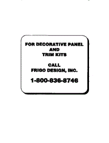 Decorative Panel And Trim Kits parts for Kenmore Refrigerator 363.9651618 (3639651618, 363 9651618) from AppliancePartsPros.com