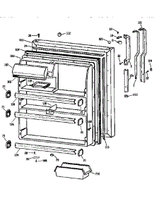 Fresh Food Door parts for Kenmore Refrigerator 363.9651620 (3639651620, 363 9651620) from AppliancePartsPros.com