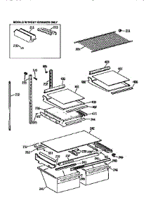 Shelf parts for Kenmore Refrigerator 363.9651623 (3639651623, 363 9651623) from AppliancePartsPros.com