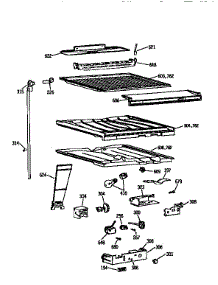 Compartment Separator parts for Kenmore Refrigerator 363.9651681 (3639651681, 363 9651681) from AppliancePartsPros.com