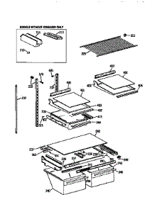 Shelf parts for Kenmore Refrigerator 363.9651681 (3639651681, 363 9651681) from AppliancePartsPros.com