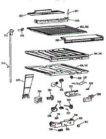 Compartment Separator parts for Kenmore Refrigerator 363.9651682 (3639651682, 363 9651682) from AppliancePartsPros.com