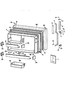 Freezer Door parts for Kenmore Refrigerator 363.9652710 (3639652710, 363 9652710) from AppliancePartsPros.com