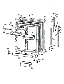 Fresh Food Door parts for Kenmore Refrigerator 363.9652711 (3639652711, 363 9652711) from AppliancePartsPros.com