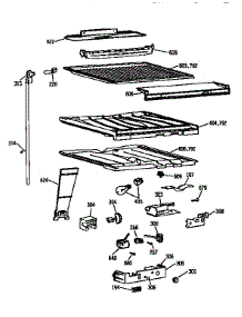 Compartment Separator parts for Kenmore Refrigerator 363.9652711 (3639652711, 363 9652711) from AppliancePartsPros.com