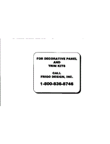 Decorative Panel And Trim Kits parts for Kenmore Refrigerator 363.9652711 (3639652711, 363 9652711) from AppliancePartsPros.com