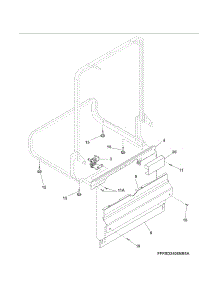 Frame parts for Kenmore Dishwasher 587.14014413B (58714014413B, 587 14014413B) from AppliancePartsPros.com