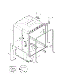 Tub parts for Kenmore Dishwasher 587.14019410B (58714019410B, 587 14019410B) from AppliancePartsPros.com