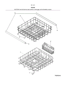 Racks parts for Kenmore Dishwasher 587.14019414B (58714019414B, 587 14019414B) from AppliancePartsPros.com