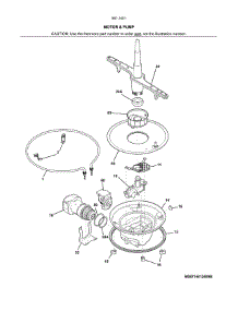 Motor & Pump parts for Kenmore Dishwasher 587.14019414B (58714019414B, 587 14019414B) from AppliancePartsPros.com