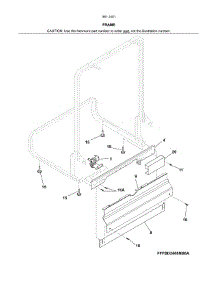 Frame parts for Kenmore Dishwasher 587.14019414B (58714019414B, 587 14019414B) from AppliancePartsPros.com