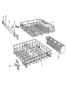 Rack parts for Kenmore Dishwasher 587.1404080 (5871404080, 587 1404080) from AppliancePartsPros.com