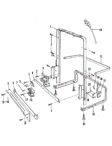 Frame parts for Kenmore Dishwasher 587.1404181 (5871404181, 587 1404181) from AppliancePartsPros.com