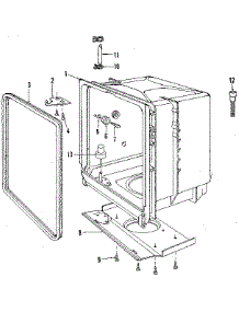 Tub Details parts for Kenmore Dishwasher 587.1404182 (5871404182, 587 1404182) from AppliancePartsPros.com