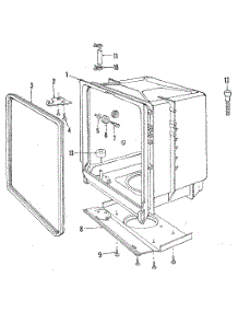Tub parts for Kenmore Dishwasher 587.1404880 (5871404880, 587 1404880) from AppliancePartsPros.com