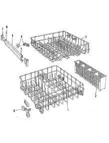 Rack parts for Kenmore Dishwasher 587.1404981 (5871404981, 587 1404981) from AppliancePartsPros.com