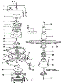 Motor, Heater, And Spray Arm parts for Kenmore Dishwasher 587.1404981 (5871404981, 587 1404981) from AppliancePartsPros.com