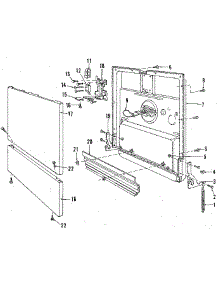 Door Details parts for Kenmore Dishwasher 587.1404982 (5871404982, 587 1404982) from AppliancePartsPros.com